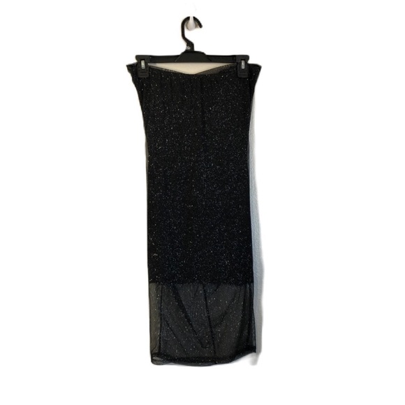 Fashion Nova Black Sparkle Strapless Mini Dress - Picture 1 of 11